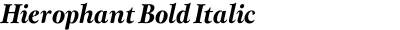Hierophant Bold Italic